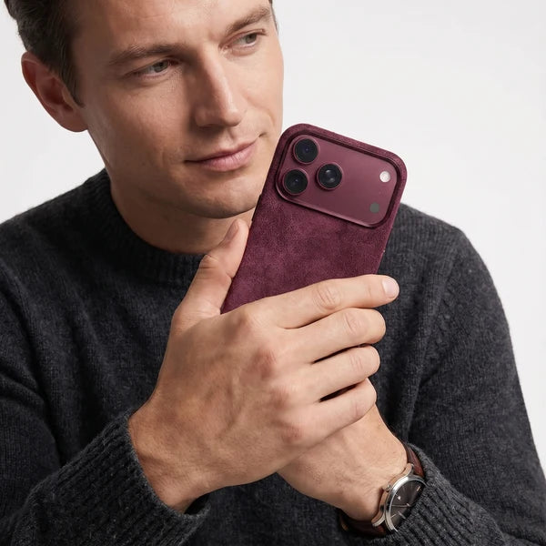 iPhone 18 Pro - Alcantara Case - Wine Red