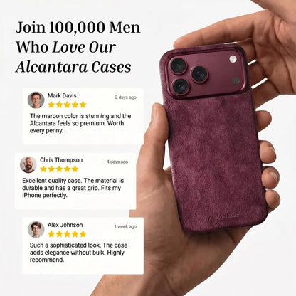 iPhone 18 Pro - Alcantara Case - Wine Red